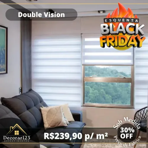Persiana Double Vision BLACK FRIDAY - Sob medida