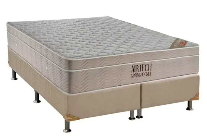 Cama Box Airtech Spring Pocket Queen 198cmx158cm - Ortobom Novo fazemos entrega