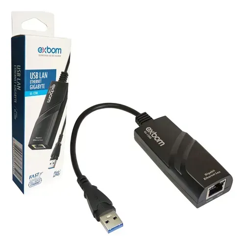 Adaptador De Rede Usb 3.0 Rj45 Gigabit 1000mbps Pc Notebook