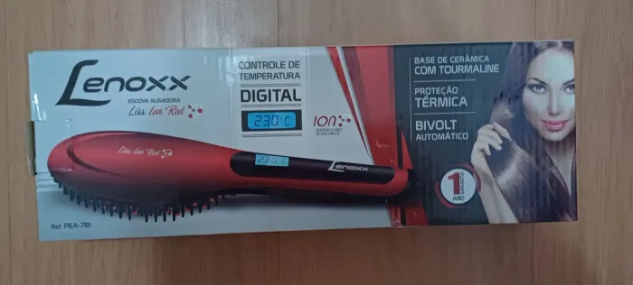 Escova Alisadora Lenoxx Liss Ion Red - Cabelos Lisos e Brilhantes