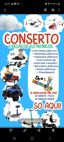 Consertos de brinquedos elétricos e eletrônicos em geral
