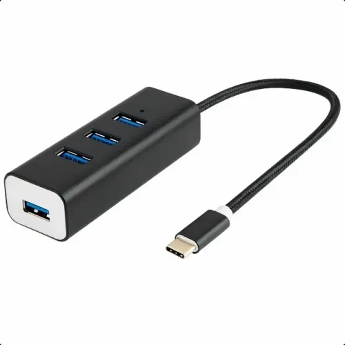 Hub Multiportas USB-C - Com 4 Portas USB 3.0 - 5Gbps - Original - R$: 75,00