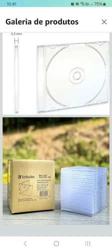 Capas para CD Slim Verbatim - 25 Unidades 