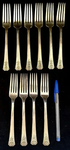 Raridade. Talheres Espessurados a Prata sem uso da marca Tudor. Antigos