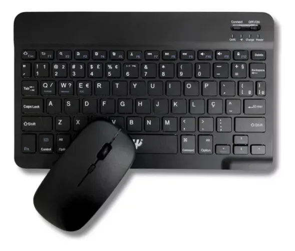 Kit Teclado e Mouse Bluetooth Sem Fio Colorido 2.4ghz