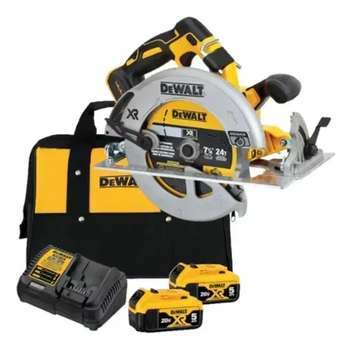 Serra Circular 20v 7-1/4 Dcs570 Dewalt 2 Baterias 5ah Bolsa