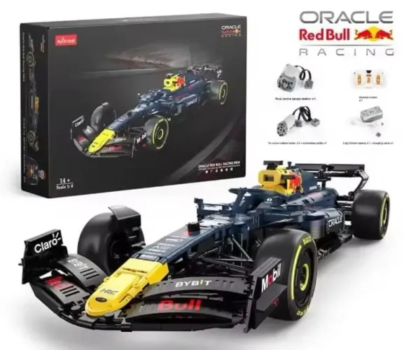 BLOCOS DE MONTAR FORMULA 1 RASTAR RB19 ORACLE RED BULL RACING 2509 PEÇAS COM MOTORIZAÇÃO