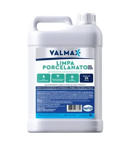 VALMAX LIMPA PORCELANATO POS OBRA - 5L CX C/2