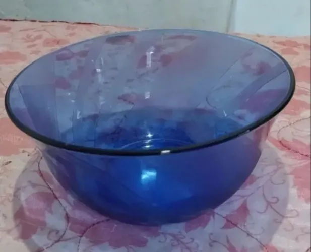 Tigela d sobremesa azul cobalto vidro