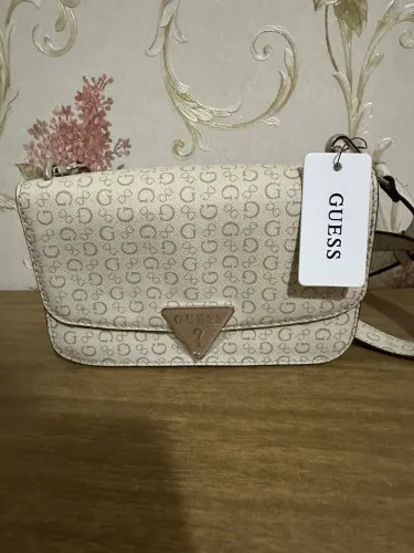 Bolsa Guess Original Bege Monograma - Nova com Etiqueta