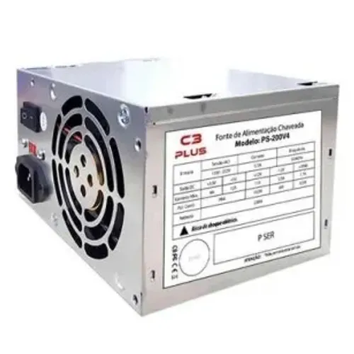 FONTE ATX 200W REAIS SATA S/CABO C3 TECH PS-200V4