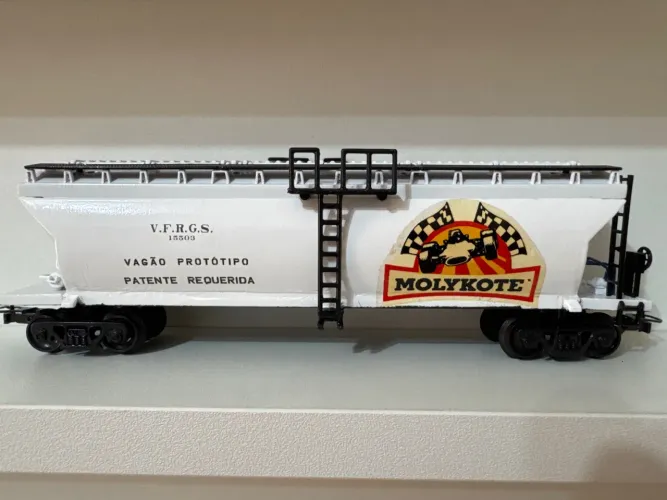 Vagão hopper tanque Frateschi customizado V.F.R.G.S. - Escala H0 - Molykote bitencom