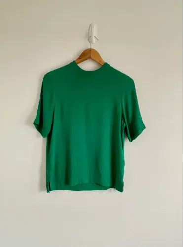 Blusa feminina tam 38 verde Shoulder