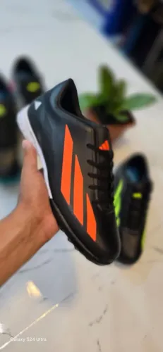 Chuteira society Adidas X Speedportal Preta e Laranja