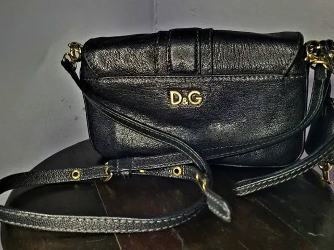 bolsa transversal de couro dolce&gabbana original nova nunca usada adquirida em turim itál