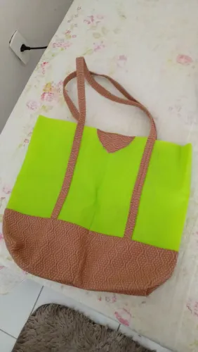 Bolsa de praia verde limão 