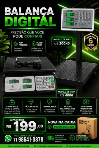 BALANÇA DIGITAL 40KG 150KG 400KG 500KG NOVA na CAIXA GARANTIA SERVIÇO DE ENTREGA