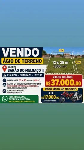 Vendo terreno para assumir Ágio