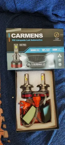 Kit Par Lâmpada Led Automotivo Carmens M8 Pro 30000 Lumens