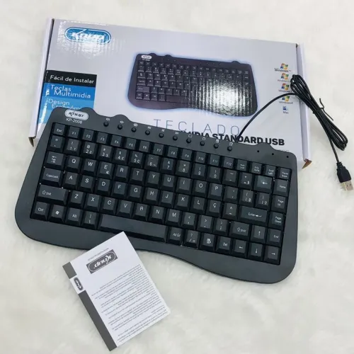 Mini teclado com fio para notebook e computador novo