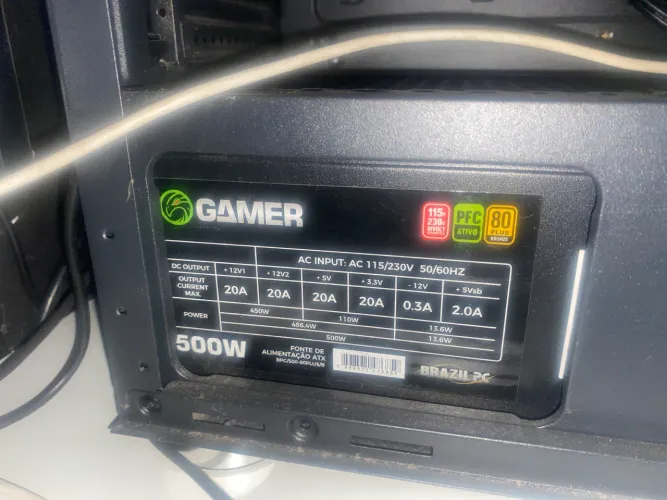 Fonte BrazilPC 500w (Modelo BPC/500-80PLUS/B)