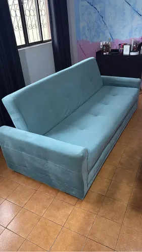 Sofá-Cama 3 Lugares Matrix Grazi Revestido em Veludo - 206cm de largura