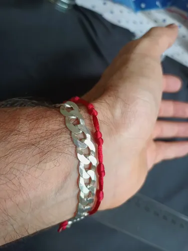 Pulseira grossa de prata 925, legítima.