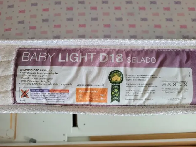 Colchão Baby Light D18 (70x130x12) - Ortobom - Acompanha Protetor de colchão e Lençol