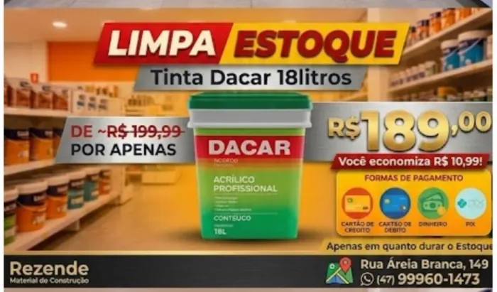 Tinta Dacar 18litros 