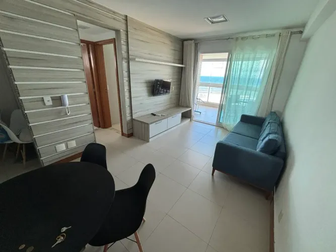Apartamento Mobiliado a venda no Ed. Pituba Privilege, quarto e sala com visa mar, 53m², P