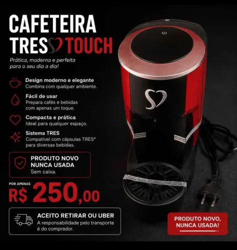 Cafeteira três touch