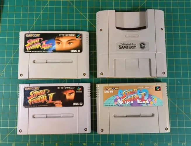 4 jogos usados de videogame Super Famicom: Street Fighter: 2, 2 turbo, Super e Adaptador