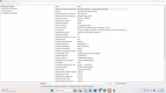 Notebook LENOVO