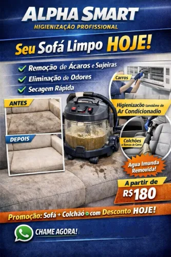 Sofá Sujo? Higienização PROFISSIONAL, Carro e também Ar-Condicionado! 