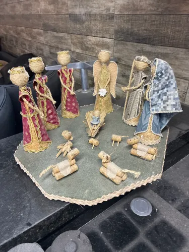 Lindo presépio artesanal