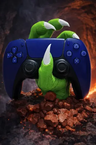 Suporte para Controle PS5 em Formato de Garra - Estiloso e Diferente!