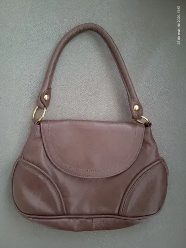 Bolsa Vintage de couro forrada