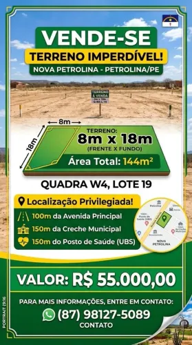 Terreno Nova Petrolina, Localização Excelente