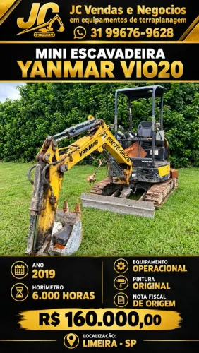 Mini escavadeira Yanmar Vio20