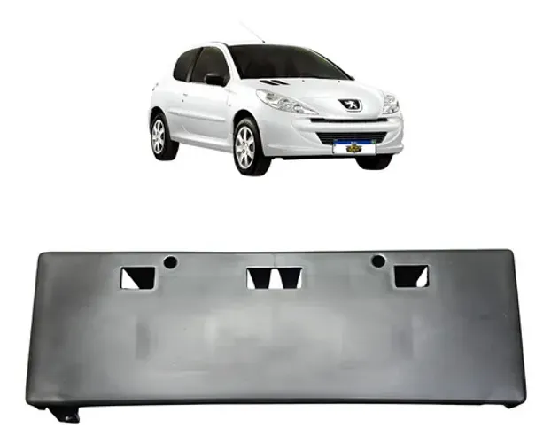 Moldura Placa Dianteira Peugeot 207 2007 2008 A 2015 2016 Preto
