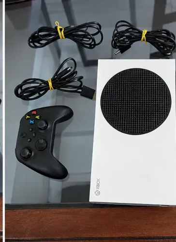 Xbox Series S Branco com Controle e Cabos ? Completo