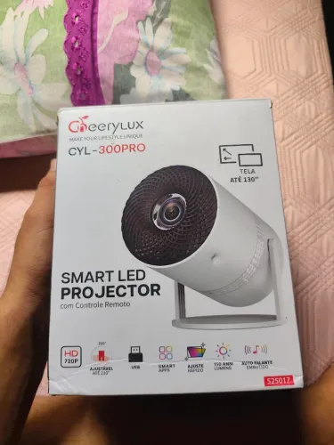 Stamrt led projector com controle remoto