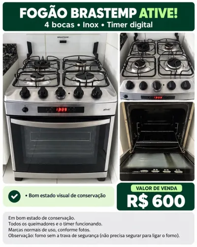 Fogão Brastemp Ative