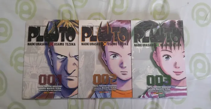 Mangá Pluto, volumes 1, 2 e 3 (leia a descrição)