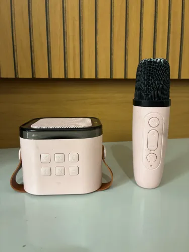 Caixa De Som Karaoke Infantil Bluetooth Com Microfone Sem Fio - Produto Novo
