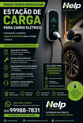 Estação de carga veículo elétrico
