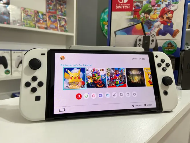 Nintendo Switch Oled + cheio de Jogos ( Loja Física ) 