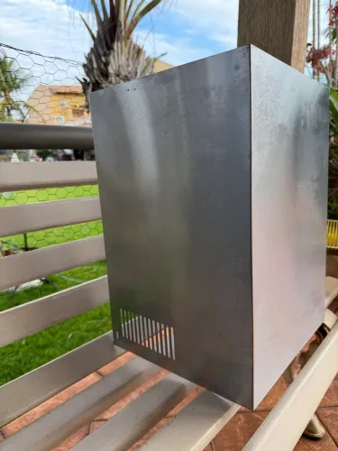 Extensor em inox escovado para coifa de parede