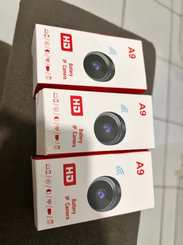 Mini Câmera Wi-Fi A9 HD Espiã/IP Camera kit com 3 unidades novas