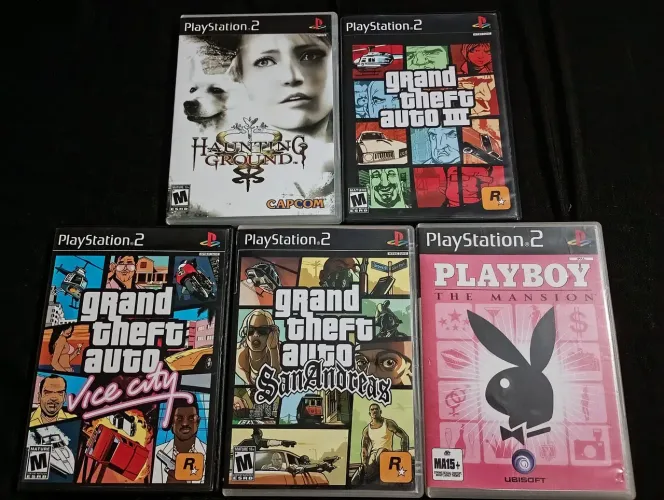 LOTE 5 JOGOS DE PS2 NUNCA USADOS 